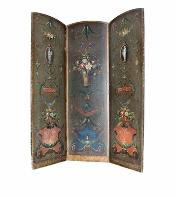 Lot 428 - Neoclassical Style Painted Screen Height 66...