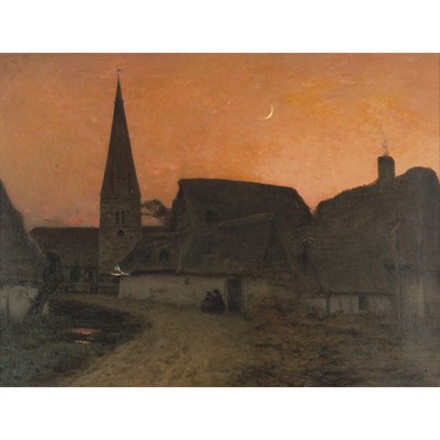 Lot 2 - Emile-Adelard Breton French, 1831-1902 Village...