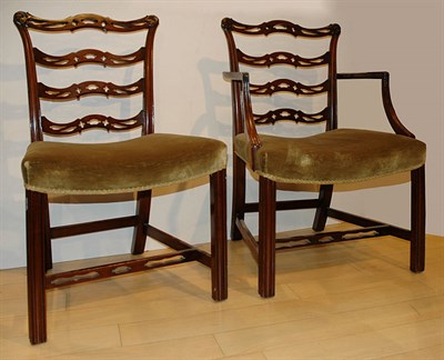 Lot 3337 - Set of Six George III Mahogany Dining Chairs...