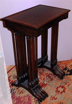 Lot 3447 - Regency Style Inlaid Mahogany Nest of Four...