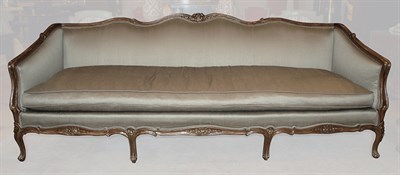 Lot 3455 - Louis XV Style Parcel Gilt Fruitwood Gray Silk...
