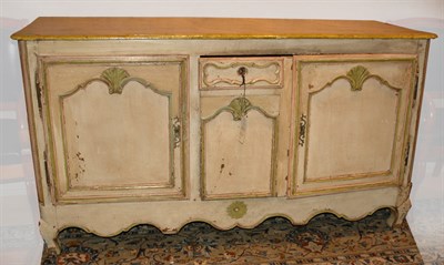 Lot 450 - Provincial Louis XV Style Painted Buffet...