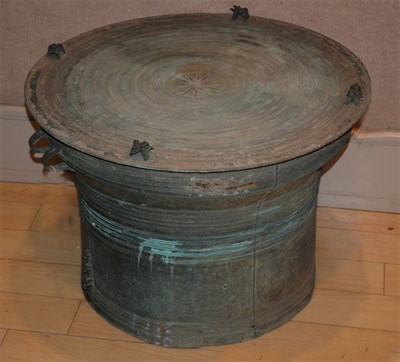 Lot 3 - Thai Bronze Rain Drum 19th Century Of...