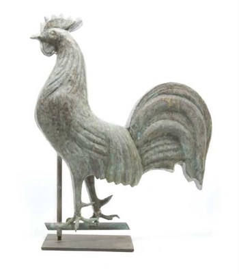 Lot 2311 - Copper Rooster Weathervane Height 23 inches,...