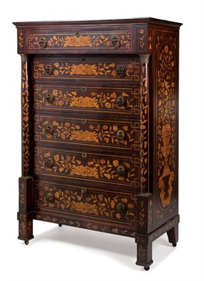 Lot 3436 - Dutch Marquetry Inlaid Bureau Height 61 inches,...