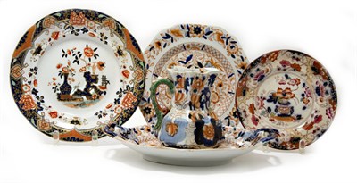 Lot 2196 - Group of English Imari Style Ironstone Table...