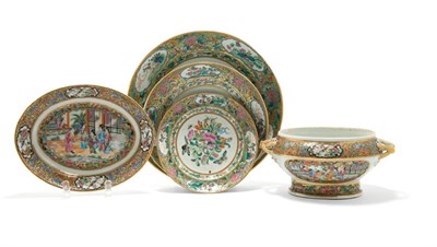 Lot 2286 - Canton Famille Rose Porcelain Partial Dinner...