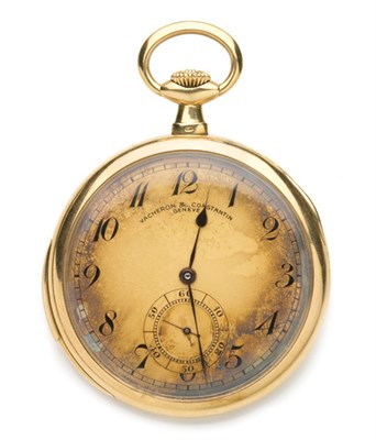 Lot 8 - Gold Open Face Minute Repeater Pocket Watch, Vacheron & Constantin