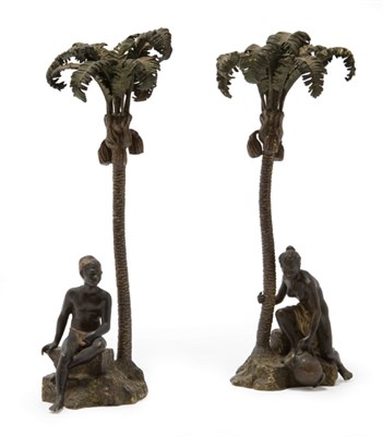 Lot 1289 - Pair of Austrian Cold Painted Bronze Table...