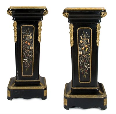 Lot 1087 - Pair of Louis XVI Style Gilt-Metal and Pietra...