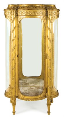 Lot 1432 - Louis XVI Style Gilt-Wood Mirrored Vitrine Of...