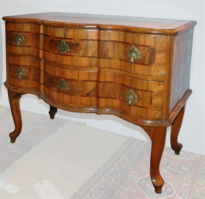Lot 1375 - South German Baroque Walnut Commode The banded...