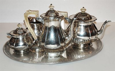 Lot 3270 - Continental 800 Silver Four-Piece Tea and...