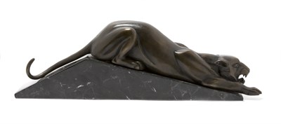 Lot 3467 - Art Deco Style Bronze Figure of Crouching...