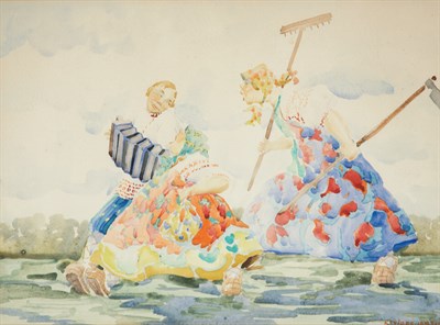 Lot 1052 - Boris Kryloff Russian, 1891-1977 Peasant...