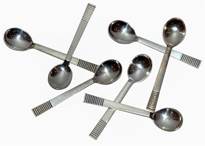 Lot 3302 - Set of Seven Georg Jensen Sterling Demitasse...