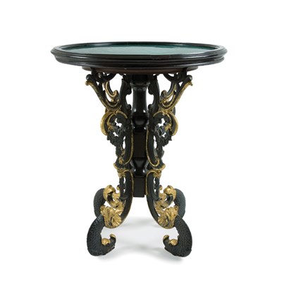 Lot 263 - Restauration Style Malachite, Parcel Gilt,...