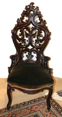 Lot 2159 - Rococo Revival Laminated Rosewood Side Chair...