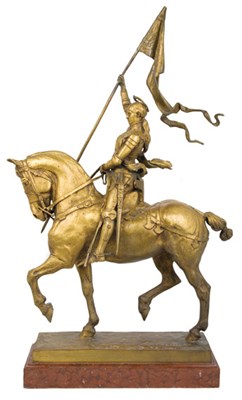 Lot 1429 - Gilt-Bronze Equestrian Group of Joan of Arc...
