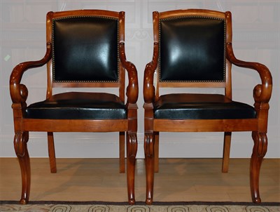 Lot 427 - Set of Twelve Regency Style Walnut Armchairs