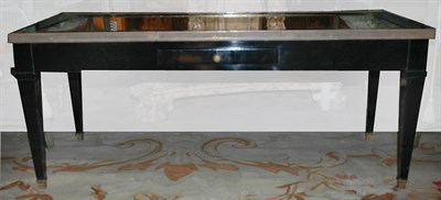 Lot 120 - Gilt Top Black Painted Coffee Table Height 17...