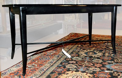 Lot 3247 - Neoclassical Style Gilt Top Black Painted...