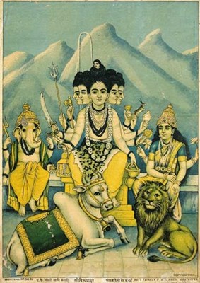 Lot 6 - Six Framed Indian Lithographs 20th Century...