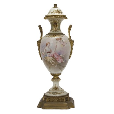 Lot 1409 - French Gilt-Bronze Mounted Porcelain Urn...