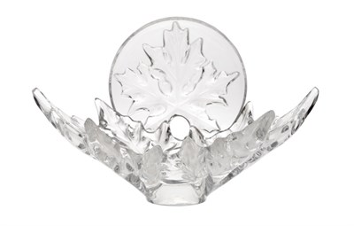 Lot 392 - Set of Seven Lalique Glass Champs Elysee Leaf...