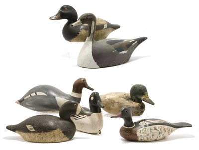 Lot 2166 - Group of Seven Carved and Painted Wood Ducks...