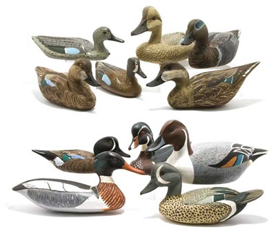 Lot 2165 - Group of Eleven Carved and Painted Wood Ducks...