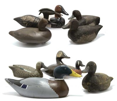 Lot 2167 - Group of Ten Carved and Painted Wood Ducks and...