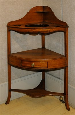 Lot 2192 - Federal Inlaid Mahogany Corner Washstand New...