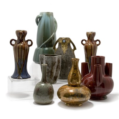 Lot 442 - Group of Eight Art Pottery Vases Including one...