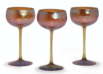 Lot 1503 - Set of Six Tiffany Favrile Glass Champagne...