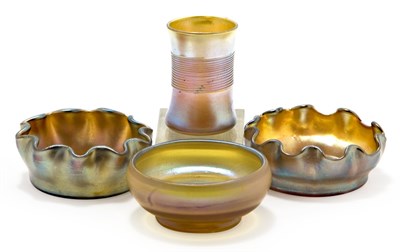 Lot 1502 - Miscellaneous Group of Four Tiffany Favrile...