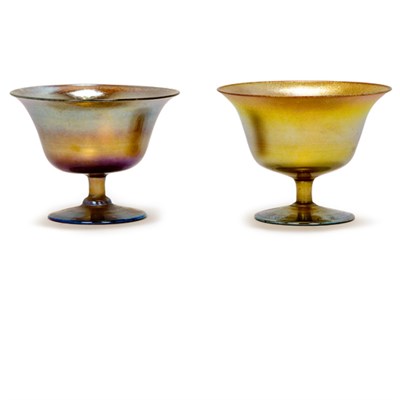 Lot 1488 - Assembled Pair of Tiffany Favrile Glass Bowls...