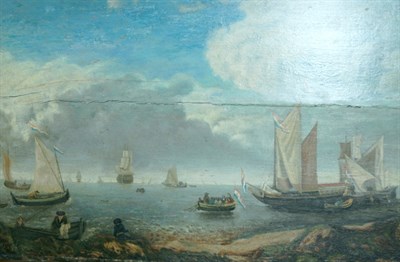 Lot 38 - Dutch School 19th Century Going to Shore Oil...