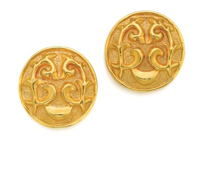 Lot 363 - Pair of Gold Earclips, Lalaounis