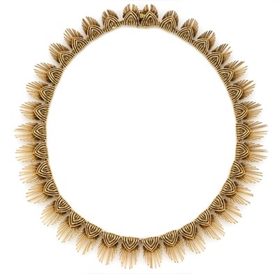 Lot 488 - Gold Fringe Necklace