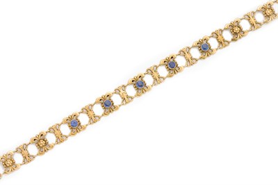 Lot 222 - Antique Gold and Sapphire Bracelet