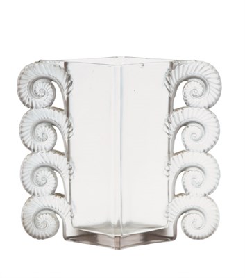 Lot 1545 - R. Lalique Molded Glass Amiens Vase Marcilhac...