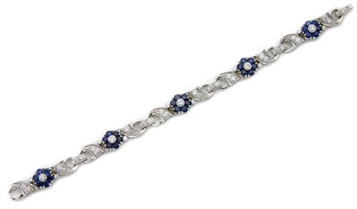 Lot 72 - Sapphire and Diamond Bracelet