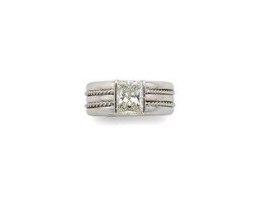 Lot 108 - Platinum and Diamond Band Ring