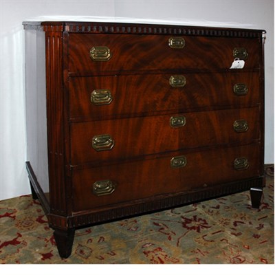Lot 432 - Dutch Neoclassical Mahogany Commode Height 34...
