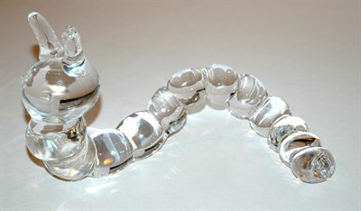 Lot 3665 - Steuben Glass Caterpillar #8244 By P. Yenawine
