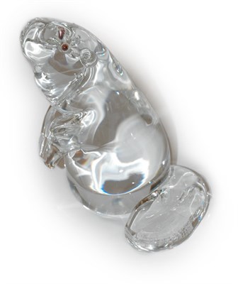 Lot 3661 - Steuben Glass Vertical Beaver #8307 By L. Atkins