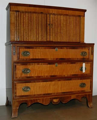 Lot 158 - Federal Style Maple and Mahogany Bureau Height...