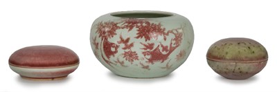 Lot 155 - Group of Three Chinese Porcelain Articles 19th...