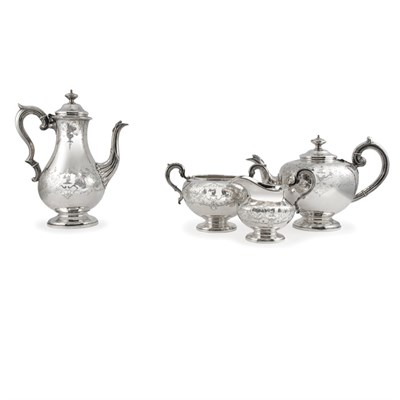 Lot 194 - Victorian Silver Coffee and Tea Service...